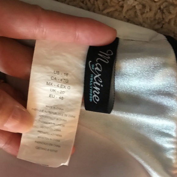 Maxine Blue Pink Black paint spat bathing swimsuit Plus size 16 XL tummy control - Picture 15 of 16